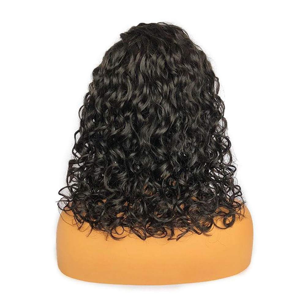 Luve HD Lace Front Wig  Curly Bob Glueless Human Hair Wavy Wig