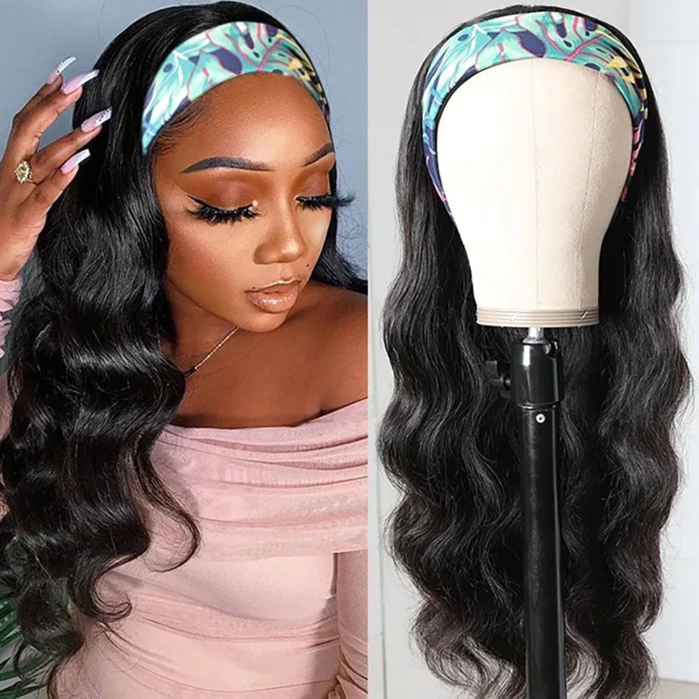 Luve High Quality Human Hair Headband Wig Body Wave Natural Color