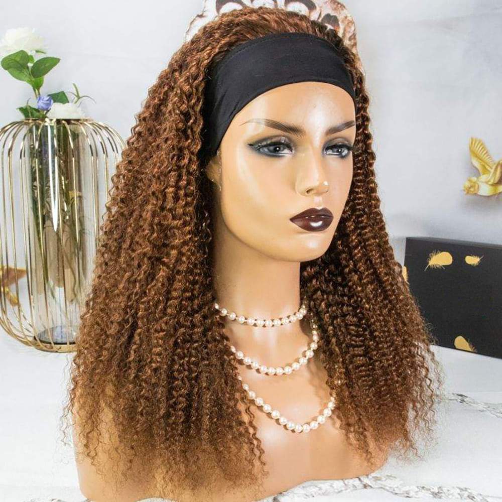 Luve Highlighted Blonde Headband Wig Kinky Curly Affordable Hair Wigs