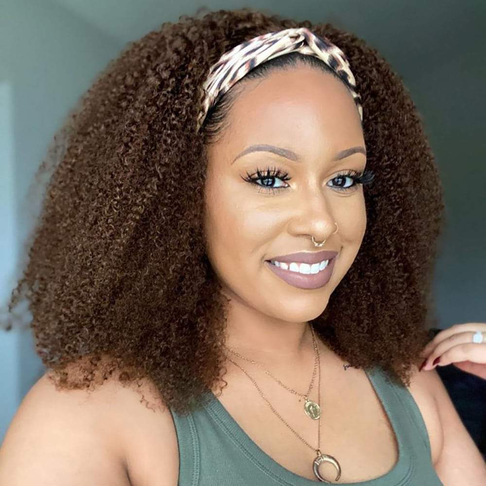 Luve Highlighted Blonde Headband Wig Kinky Curly Affordable Hair Wigs