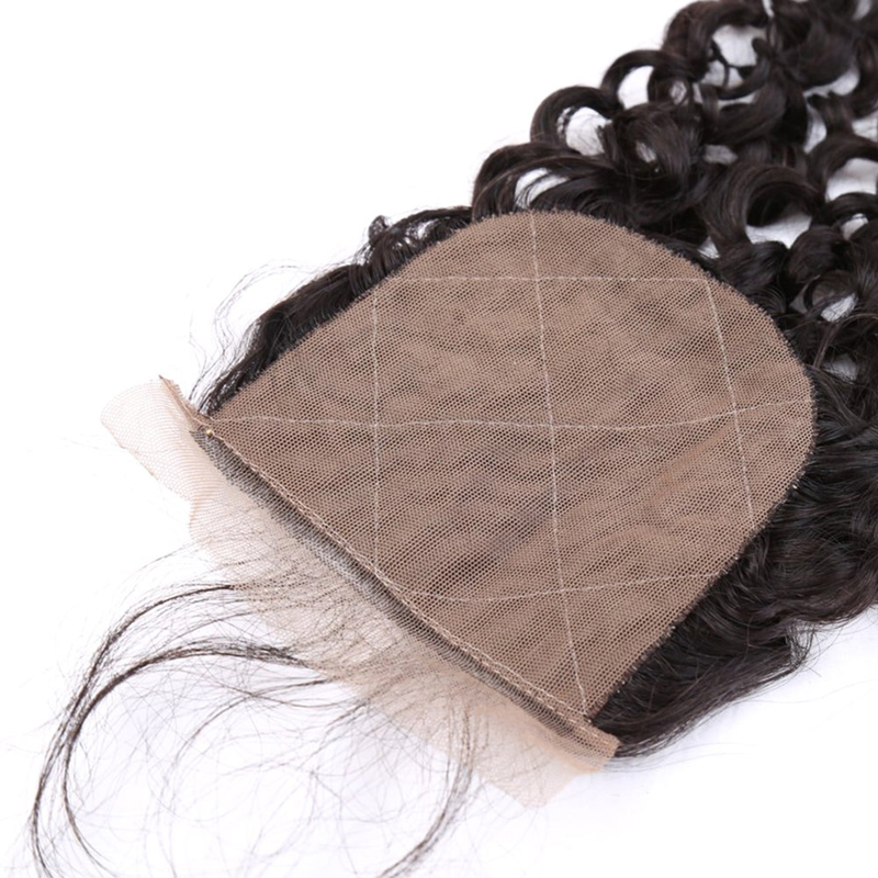 4x4 Silk Base Lace Closure with Baby Hair Curly Style Free Part