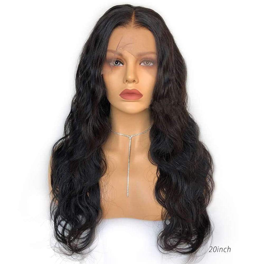 Luve Human Hair Body Wave T Part Lace Closure Wig Pre-Plucked