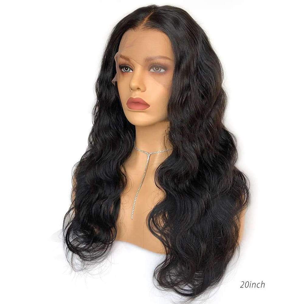 Luve Human Hair Body Wave T Part Lace Closure Wig Pre-Plucked