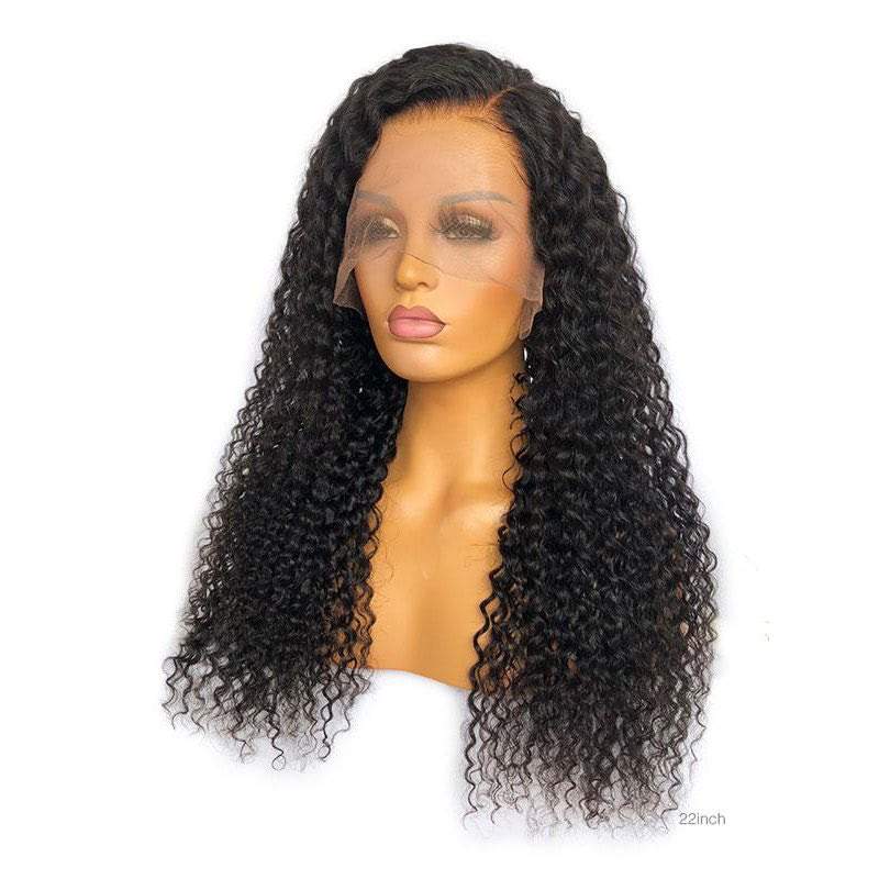 Luve Human Hair Curly 13X6 HD Lace Frontal Wig Natural Color