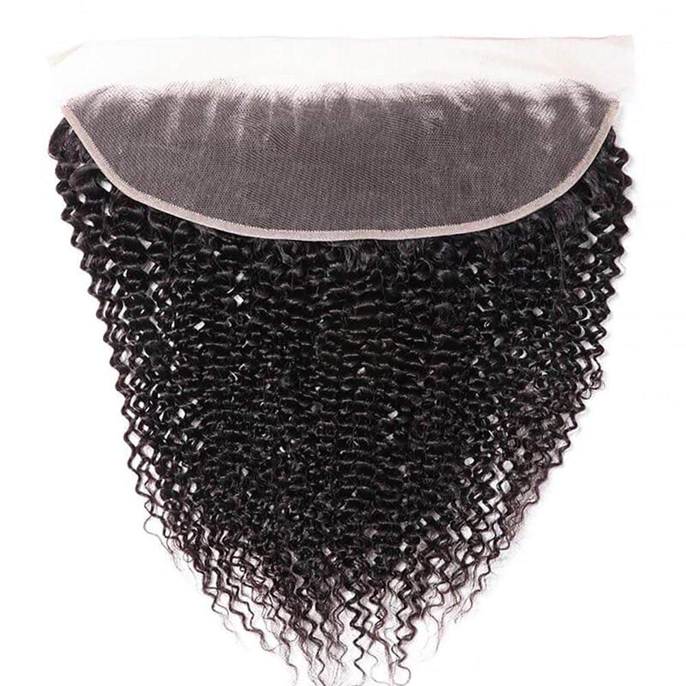 Luve Kinky Curly Frontal 13x4 Lace Closure Human Hair Transparent Lace