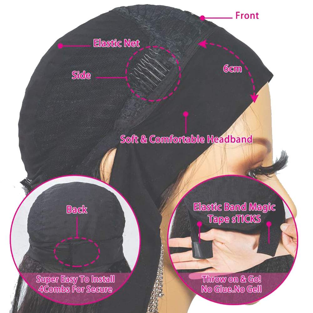 Luve Kinky Curly Headband Wigs 8 Inch Glueless Short Wig Natural Looking