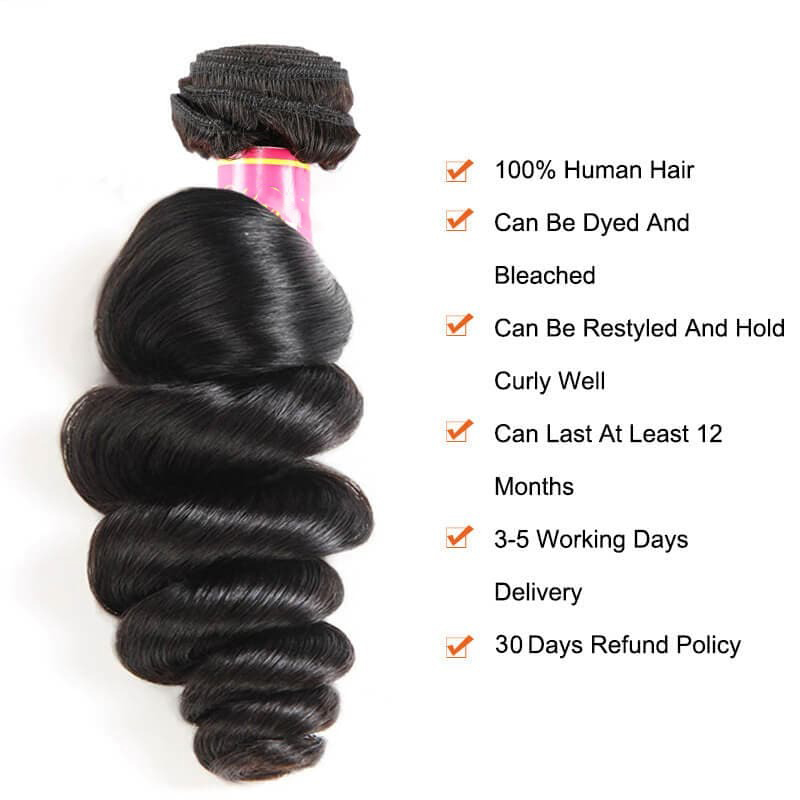 Luve Loose Wave Hair Bundles Human Hair Weave Weft Extension