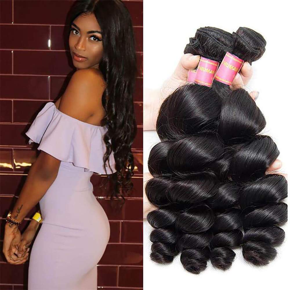 Luve Loose Wave Virgin Hair Weave 3 Bundles Unprocessed Human Hair