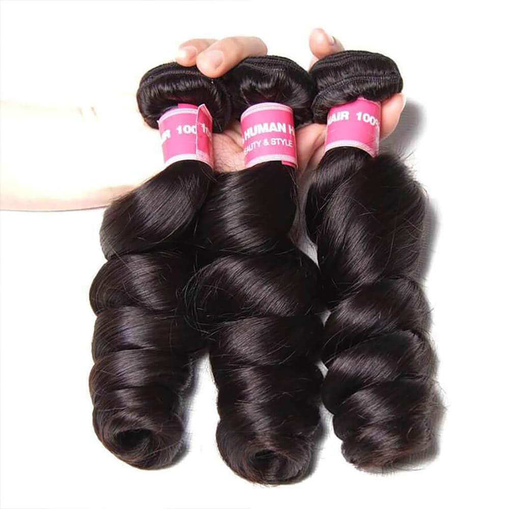 Luve Loose Wave Virgin Hair Weave 3 Bundles Unprocessed Human Hair