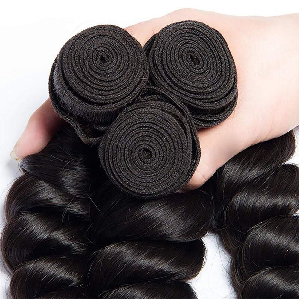Luve Loose Wave Virgin Hair Weave 3 Bundles Unprocessed Human Hair