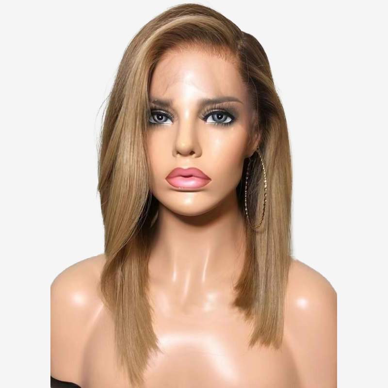 Luve Luxury Honey Blonde Layered Lace Front Wigs Human Hair -1