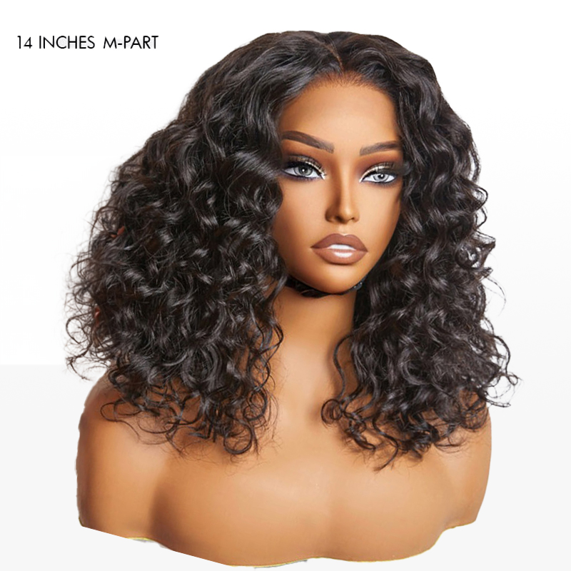 Luve PartingMax Glueless Wigs Water Wave 7x7 Lace Closure Short Wig