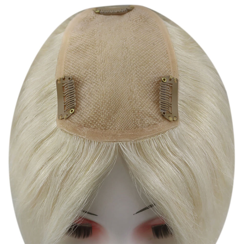 Luve Platinum Blonde Real Remy Human Hair Topper 3