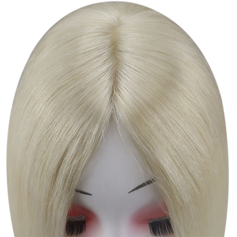 Luve Platinum Blonde Real Remy Human Hair Topper 3