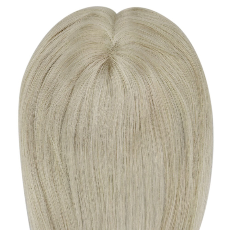 Luve Platinum Blonde Real Remy Human Hair Topper 3