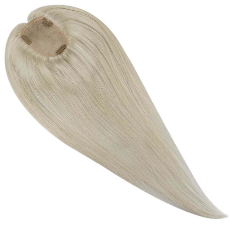 Luve Platinum Blonde Real Remy Human Hair Topper 3