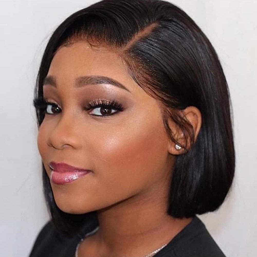 Luve Virgin Hair Side Part Short Bob Glueless 4X4 Lace Closure Wig