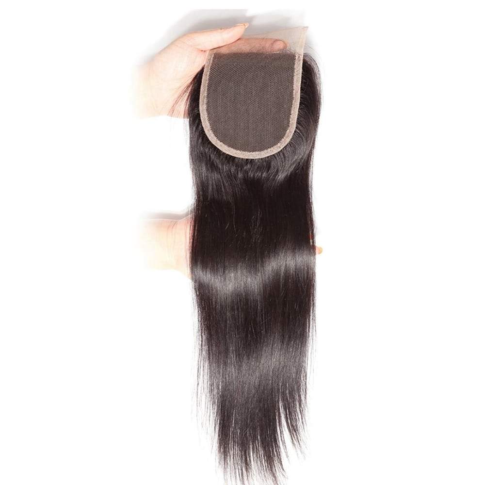 Luve Straight Virgin Hair Lace Closure 4X4 100% Human Hair