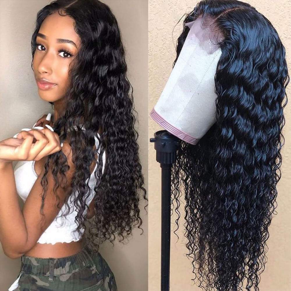 Luve Human Hair Body Wave T Part Lace Closure Wig Pre-Plucked