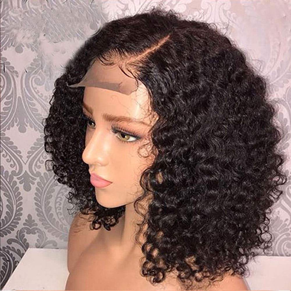 Luve Virgin Hair Celebrity Style Short Curly Bob Glueless Frontal Lace Wig
