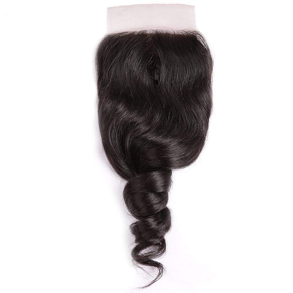 Luve Virgin Hair Lace Closure 4X4 Loose Wave 1 Pack Hair Extension