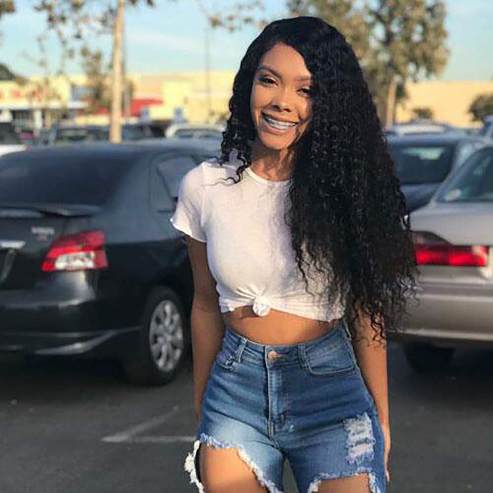 Luve Virgin Human Hair 13x4 Deep Wave Lace Frontal Transparent Closure