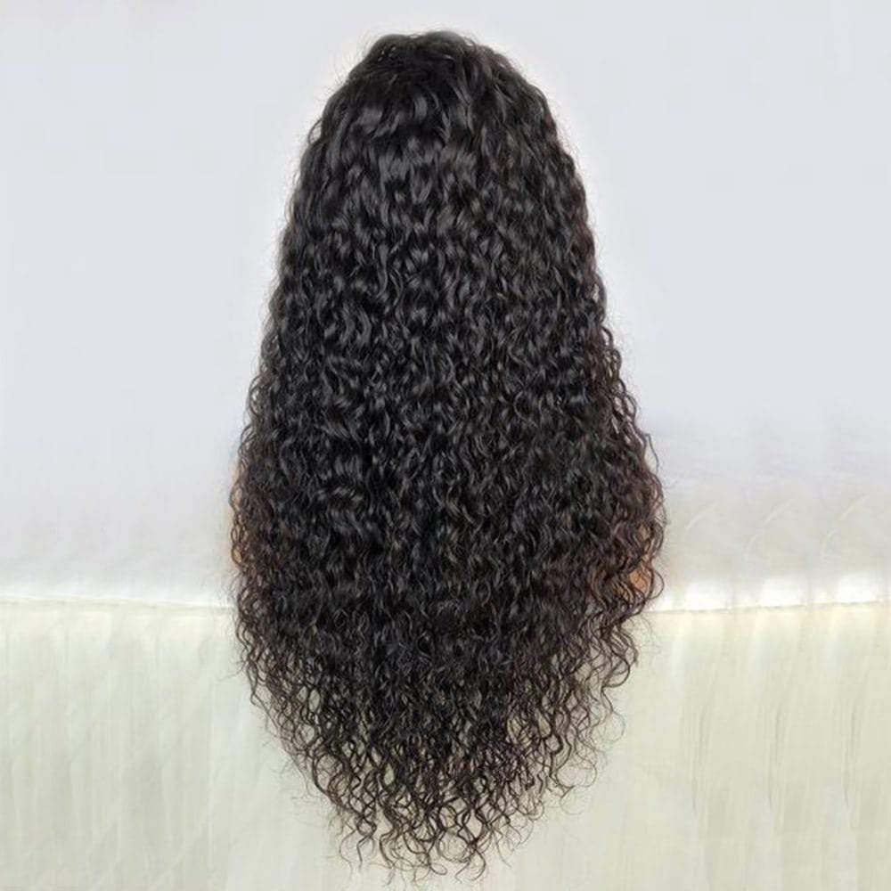 Luve Water Curly Lace Frontal Wig T Part Pre Plucked Natural Hairline