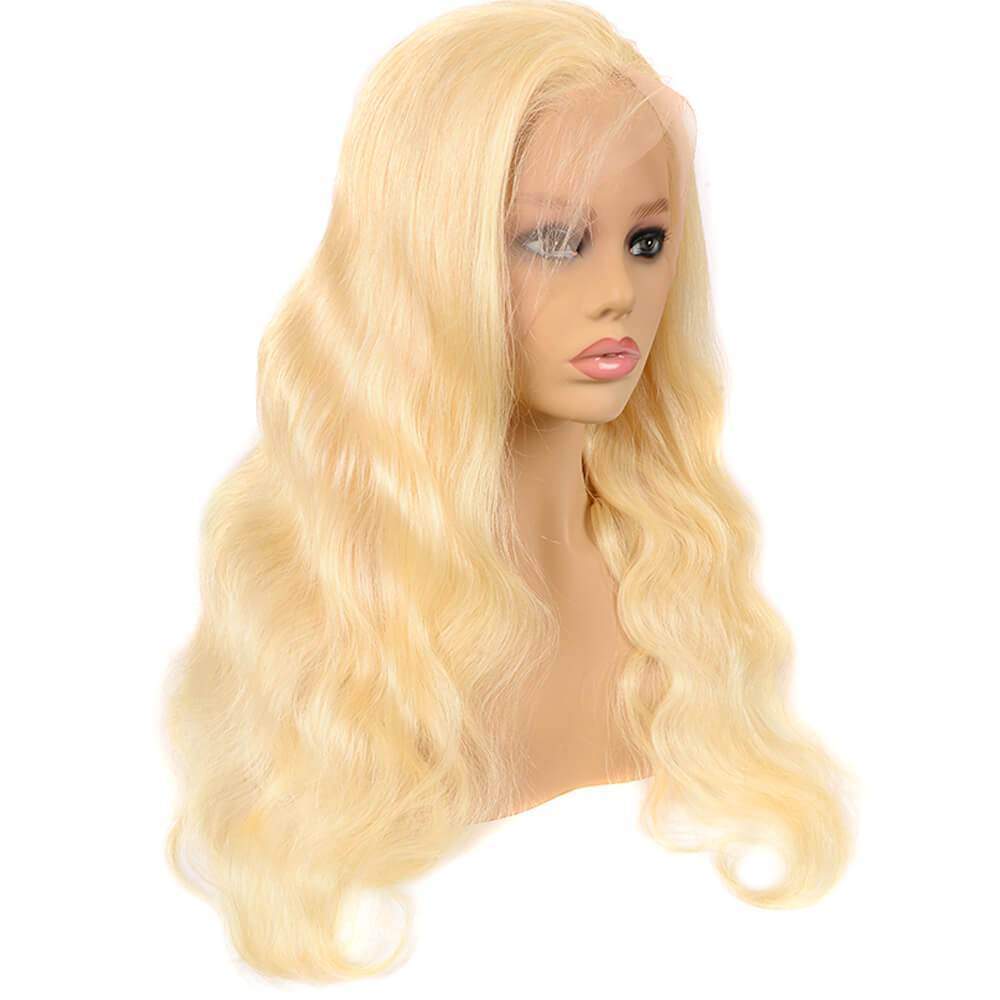 Luve Wigs 613 Blonde Body Wave T Part Lace Front Wig Virgin Human Hair