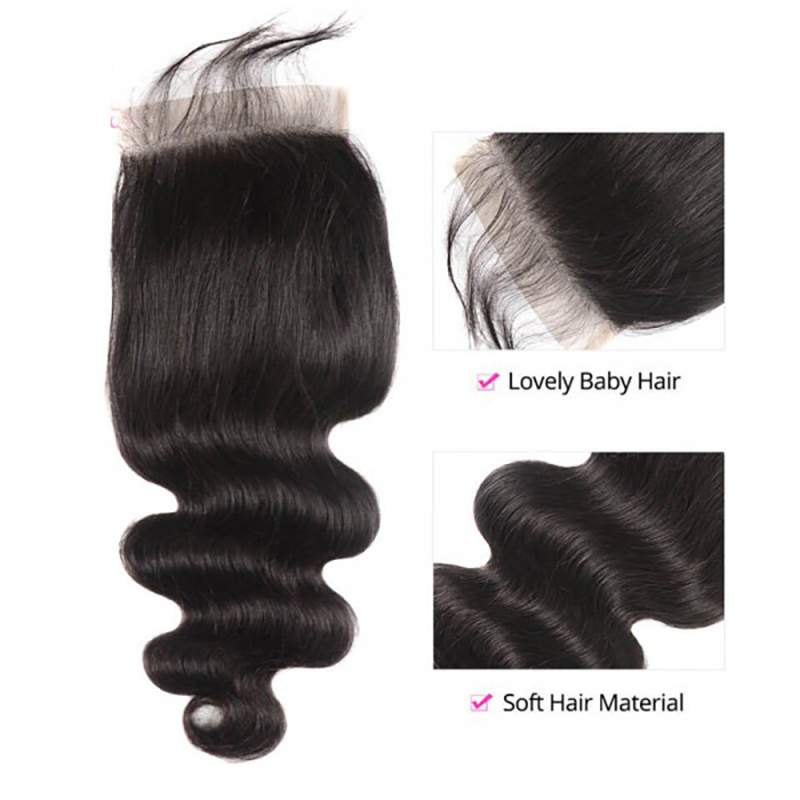 6x6 HD Lace Closure Body Wave Virgin Human Hair Lace Closure
