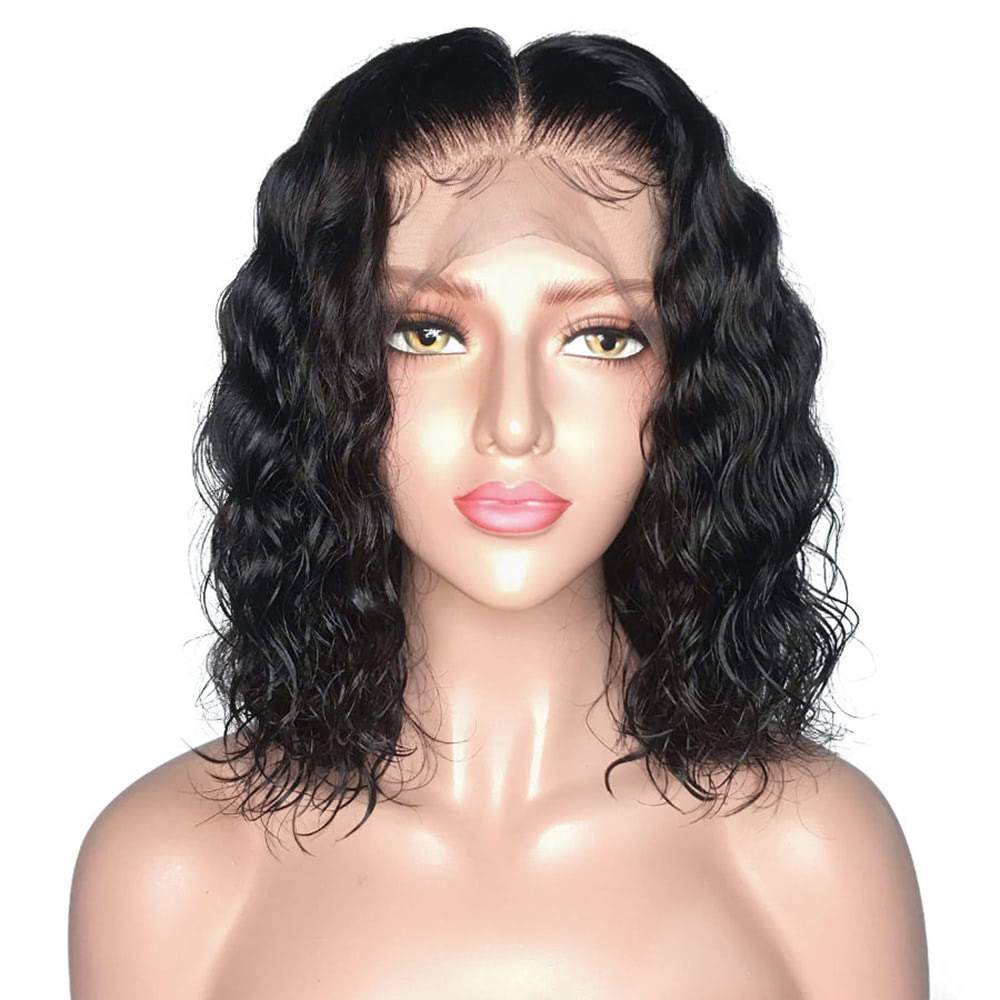 Luve  Human Hair Wigs Short Bob Natural Wave 13X6 Lace Front Wigs