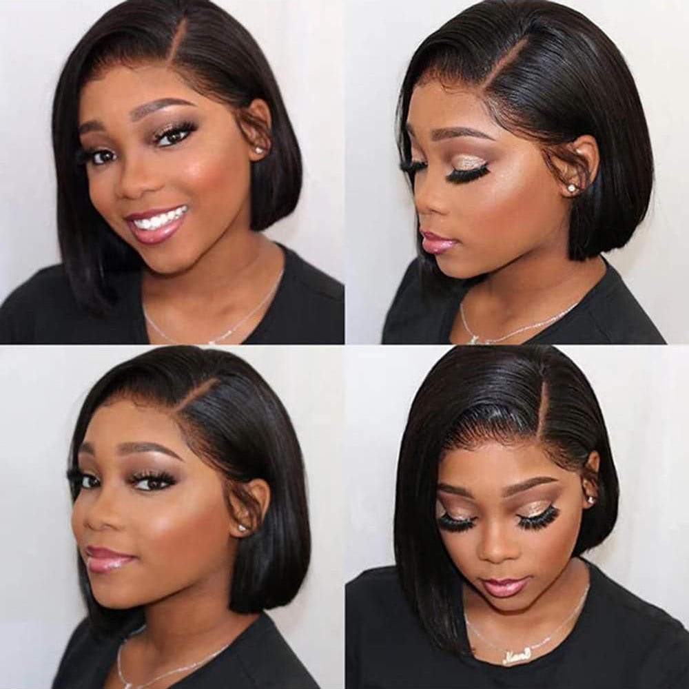 Luve Virgin Hair Side Part Short Bob Glueless 4X4 Lace Closure Wig