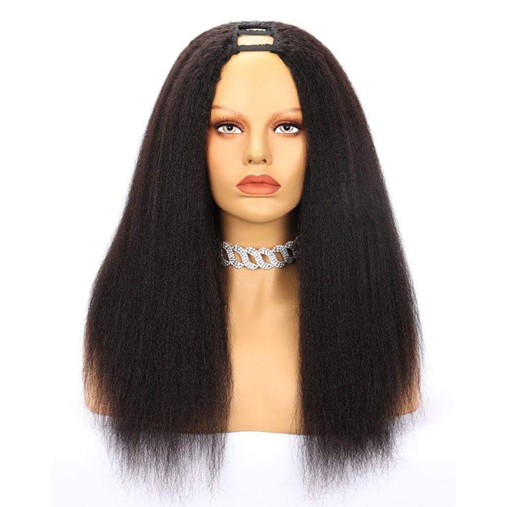 Luve Wigs U Part Wig Kinky Straight Affordable Human Hair Wigs