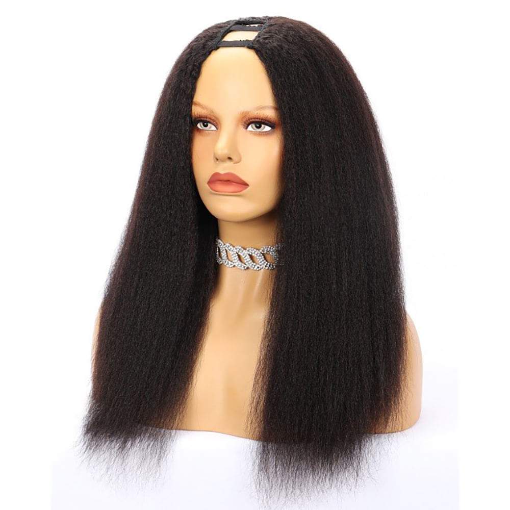 Luve Wigs U Part Wig Kinky Straight Affordable Human Hair Wigs