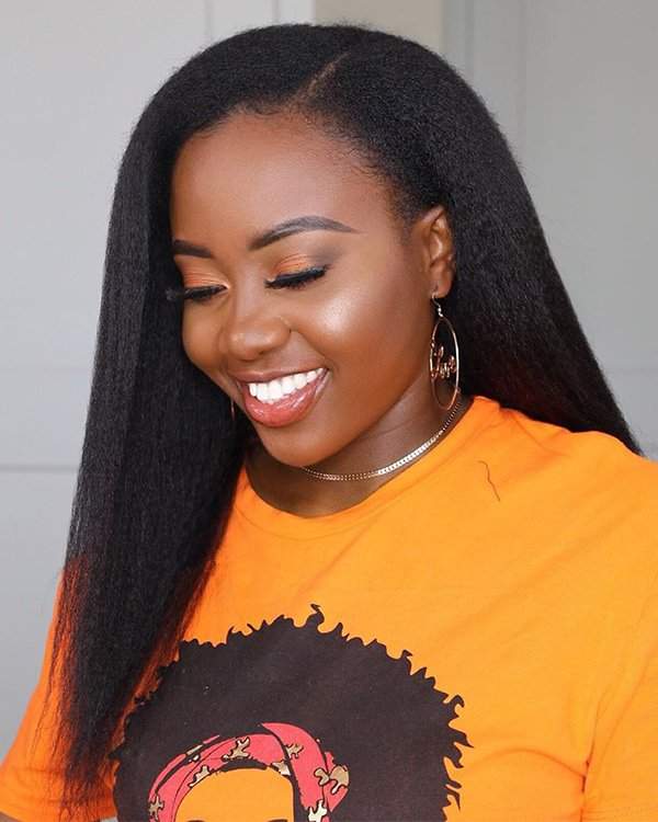 Luve Wigs U Part Wig Kinky Straight Affordable Human Hair Wigs