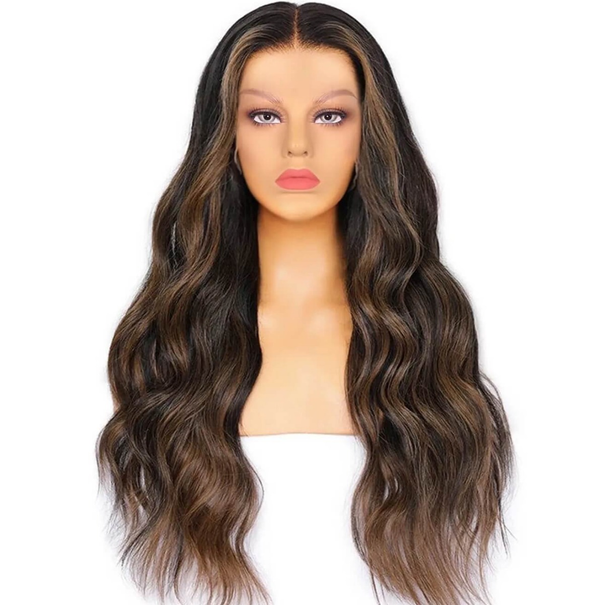 Luve 13x6 HD Lace Mocha Brown Highlight Wave  Wear to Go Glueless Wigs