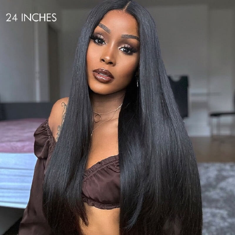 Luve 13X6 HD Swiss Lace Wig Straight Human Hair Wigs Pre-Plucked Hairline