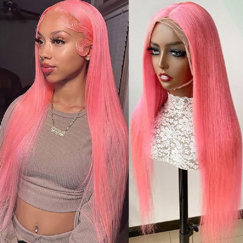 Luve 613 Colorful 13X4 Lace Front Wig 180% Density Glueless Straight Human Hair Wigs