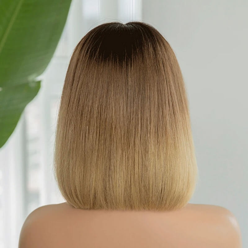 Luve Blonde Luxury Bob Straight Glueless 13x6 HD Lace Mid Part Human Hair Wig