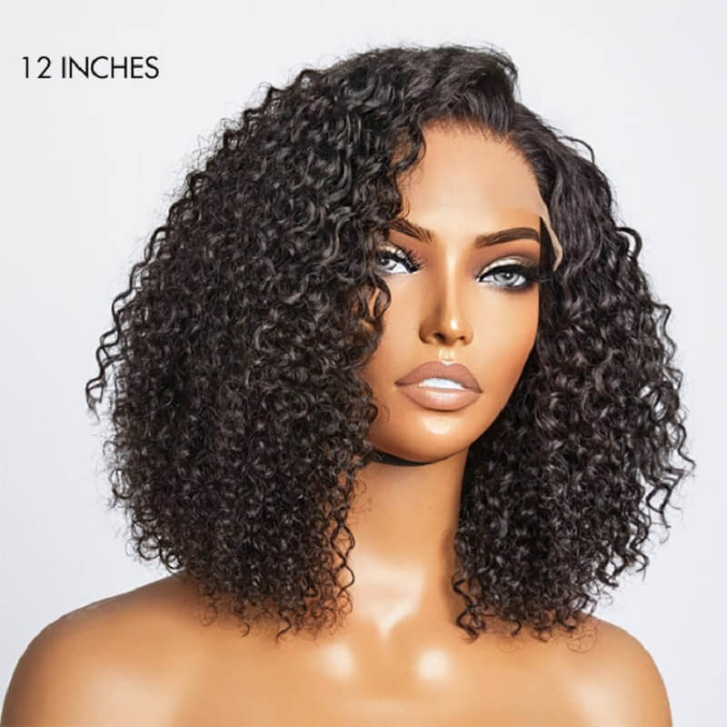 Luve Breathable Cap Afro Curly Glueless 5x5 Closure Lace Wig Beginner Friendly