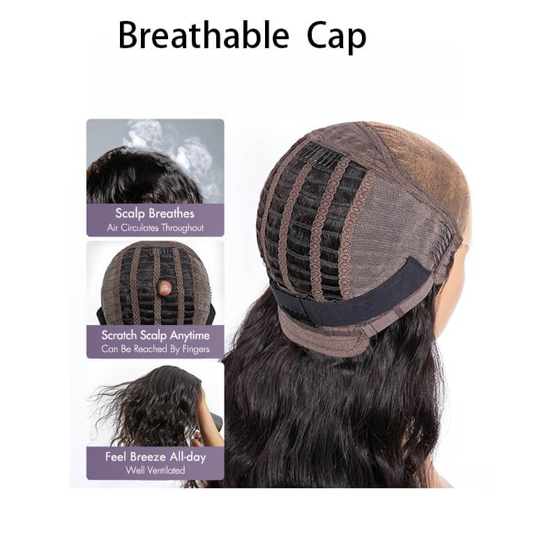 Luve Breathable Cap Afro Curly Glueless 5x5 Closure Lace Wig Beginner Friendly