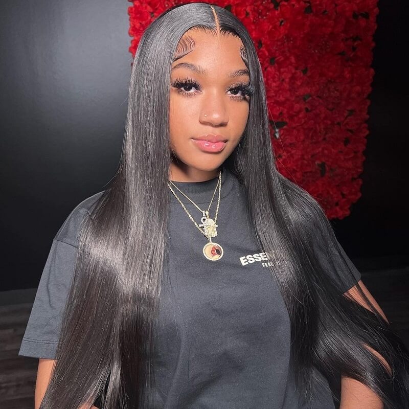 Luve Breathable Cap Straight Hair Glueless 5X5 |13X4 Real HD Lace Front  Wig