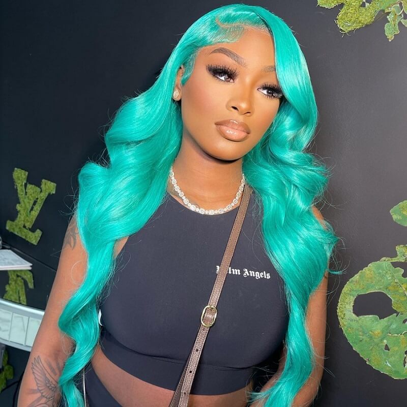 Luve 613 Colorful 13X4 Lace Front Wig 180% Density Glueless Straight Human Hair Wigs