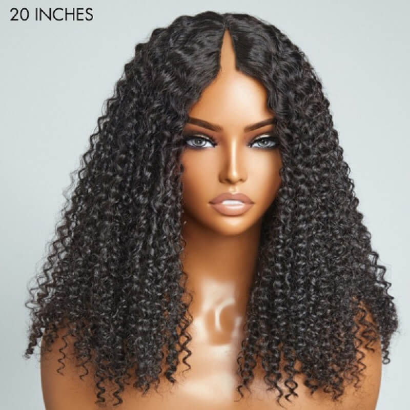  Luve Curly V Part Natural Scalp Beginner Friendly Glueless 100% Human Hair Wear To Go