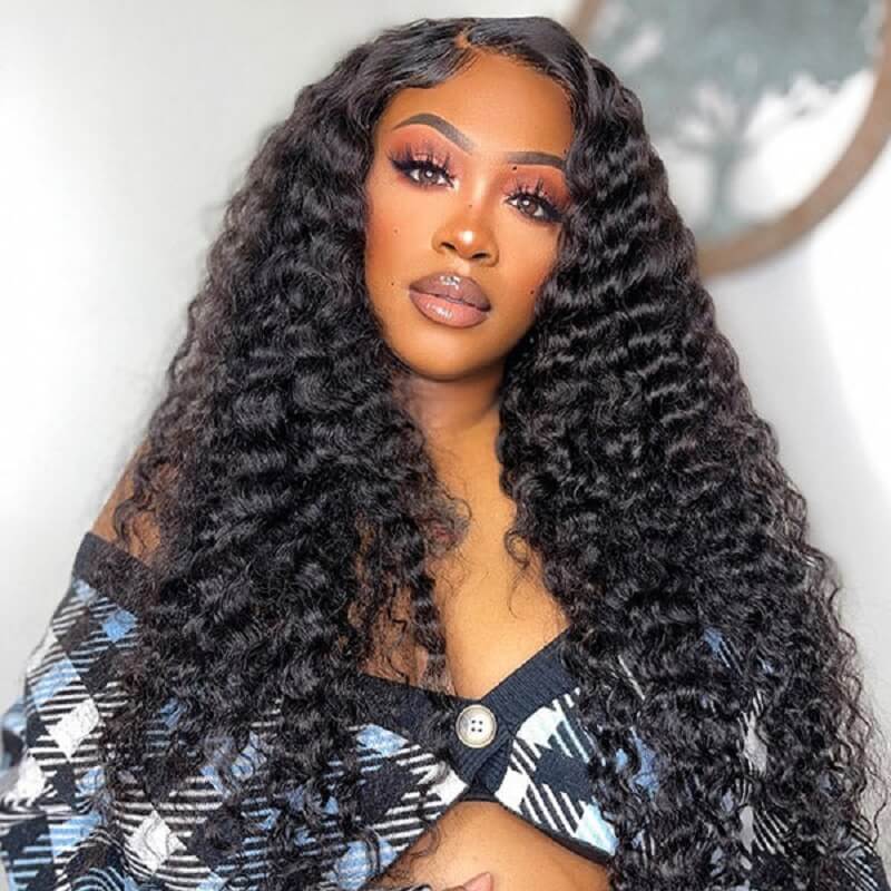 Luve Full Lace Part Anywhere With Natural Hairline Deep Wave Glueless HD Lace Wig