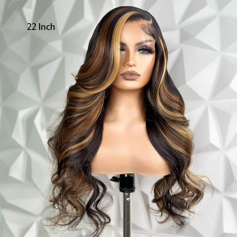 Luve Honey Blonde Highlights Luxe Body Wave 5X5 HD Lace Closure Wig