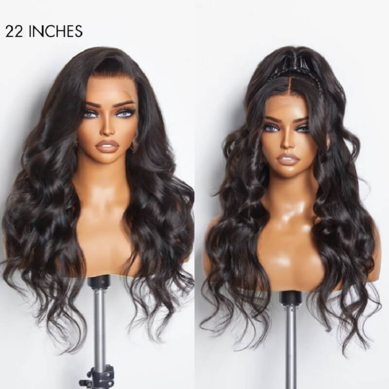 Luve Human Hair Full HD Lace Wigs Boby Wave/Straight  Pre-Plucked Hairline