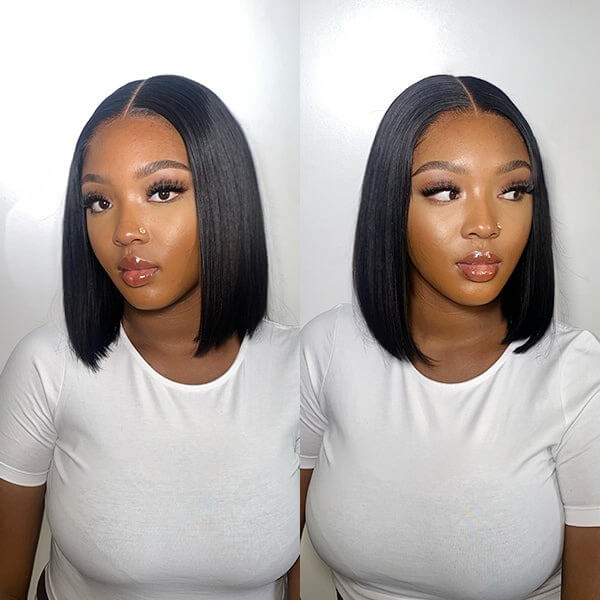 Luve Issa Short Bob Wig Straight Bob Style Lace Front Wigs Pre Plucked