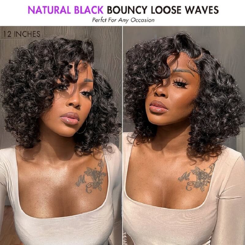 Luve Mature Boss Style Natural Black | Ginger Ombre Loose Wave Glueless 5X5 Lace Human Hair Wig 