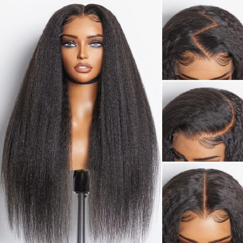 Luve PartingMax Glueless Wigs Kinky Straight 7x7 Closure HD Lace 100% Human Hair Wig Wear to Go