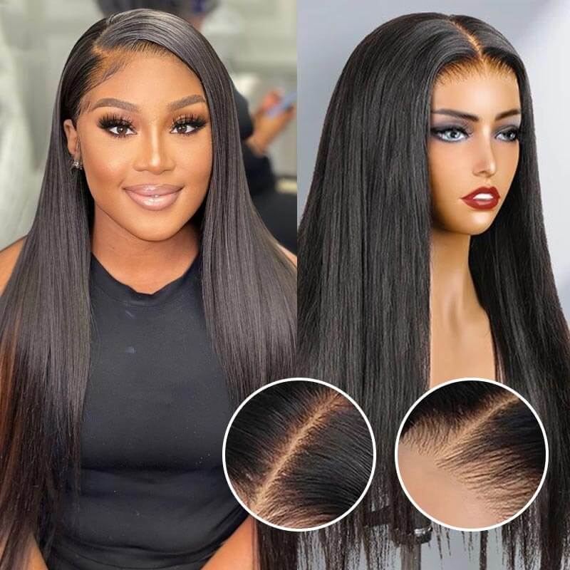 Luve PartingMax Glueless Wigs Pre Bleached Stright Hair 7x7 Closure HD Lace Wear Go Wig